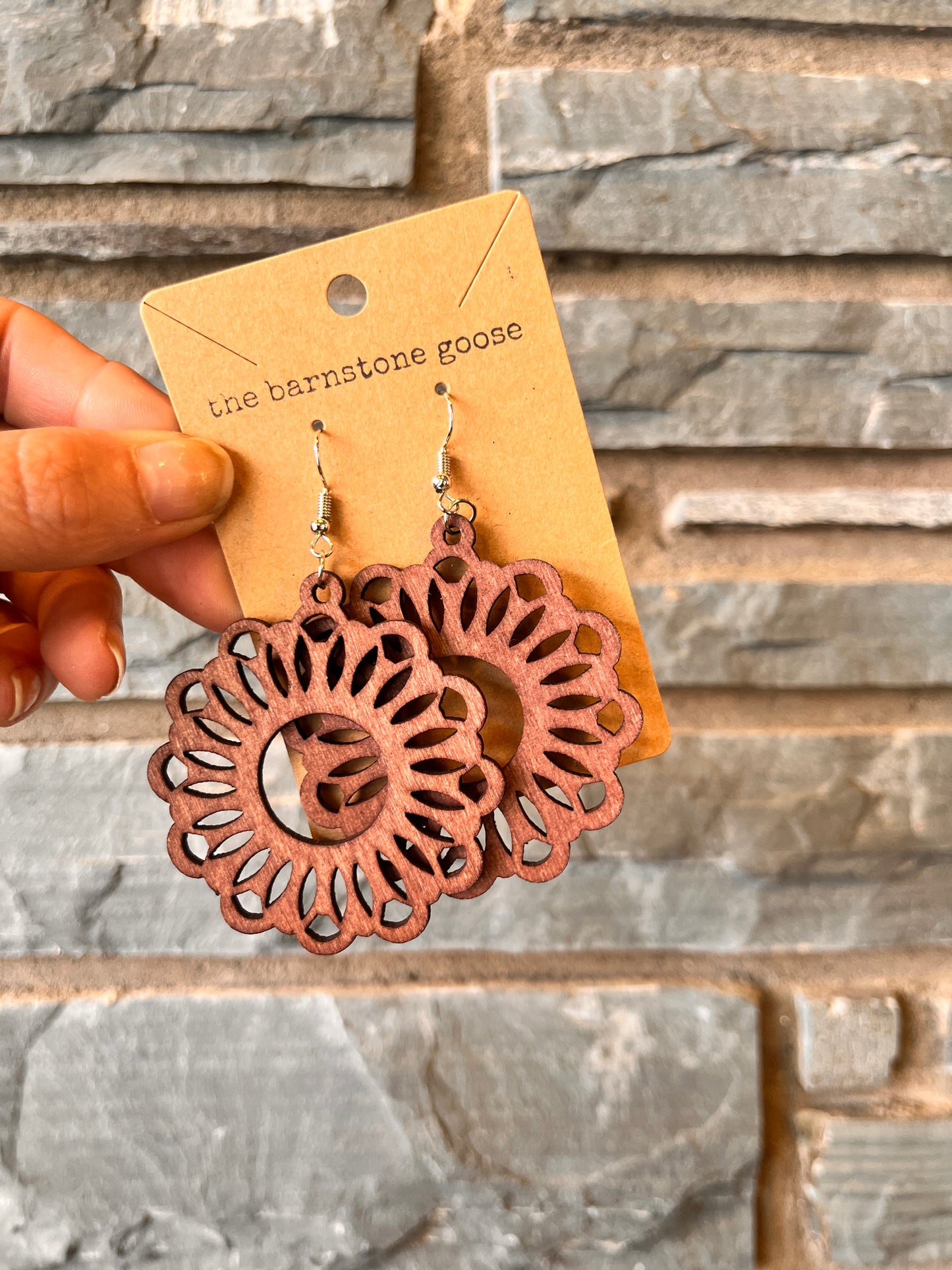 Artisan made earrings with creative handmade beadwork