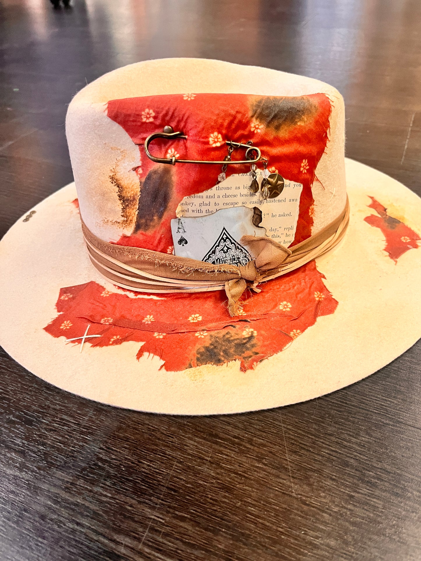 Bourbon Grae artisan fashion hat designed with bold embellishments
