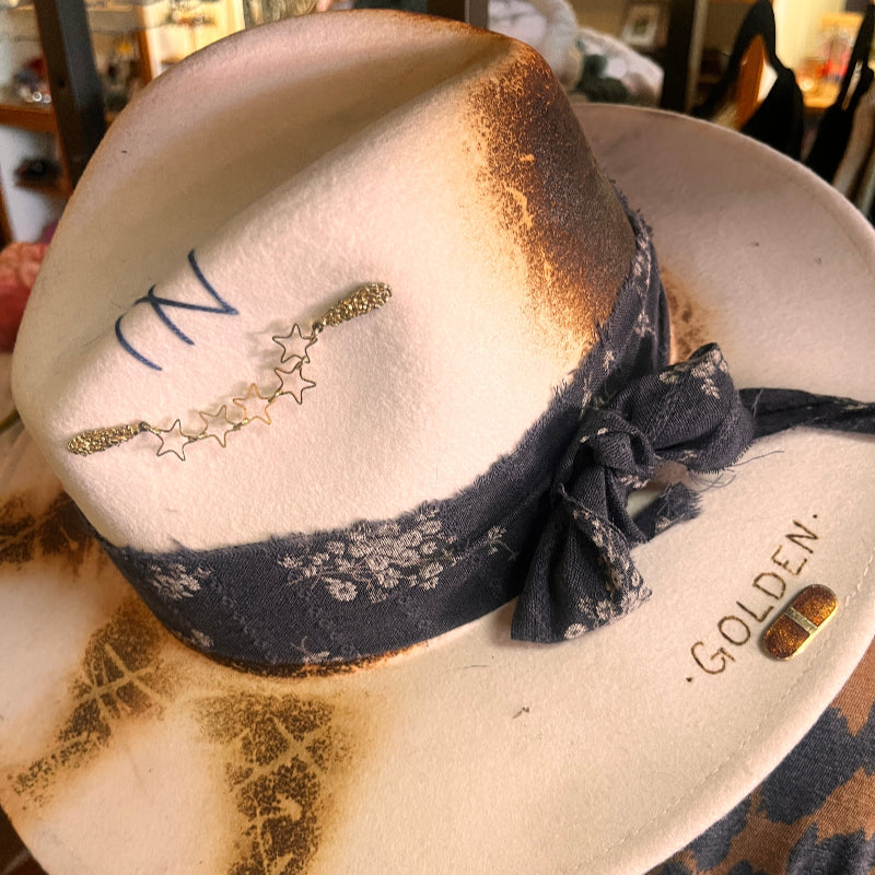 Handmade Bourbon Grae design hat with unique artisan style