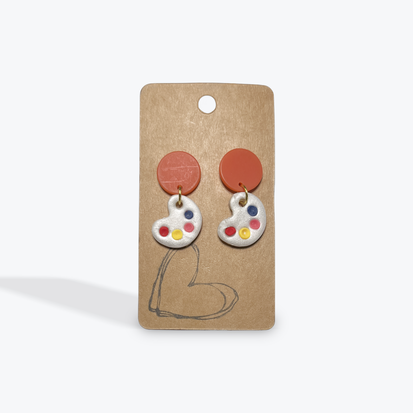 Earbobs artisan clay earrings featuring vibrant multicolor style