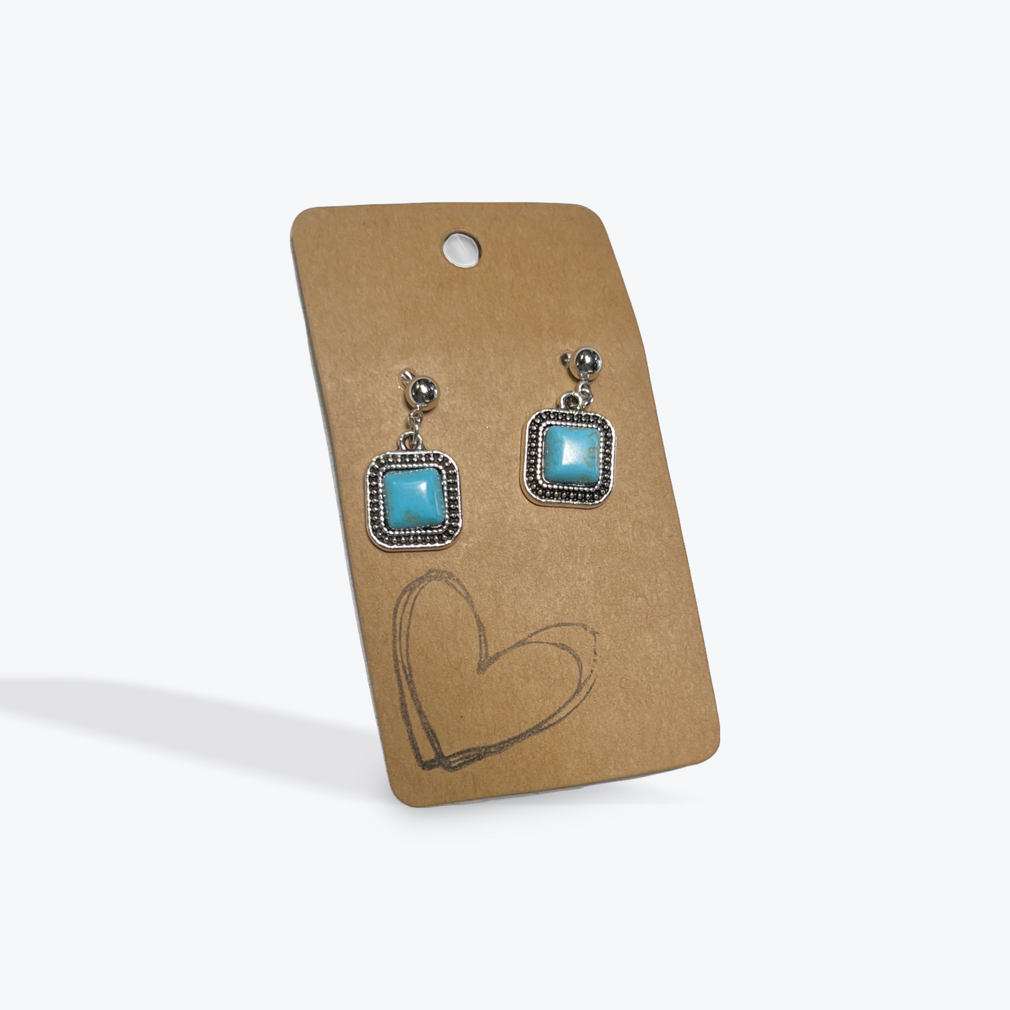 Earbobs lightweight artisan earrings with multicolor clay shapes