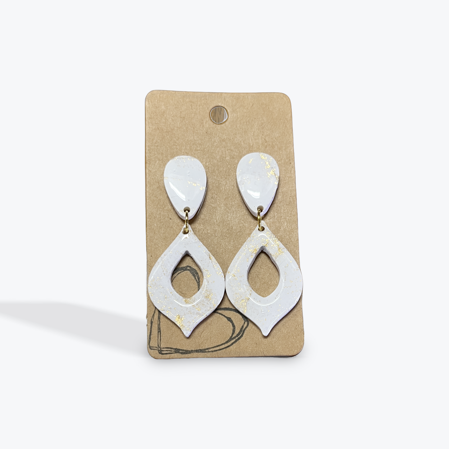 Earbobs lightweight neutral clay earrings for daily wear