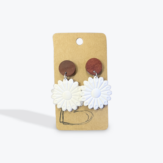 Earbobs handcrafted neutral clay earrings for everyday wear