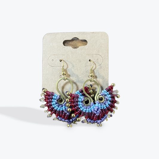 Clay drop earrings with unique handcrafted detail