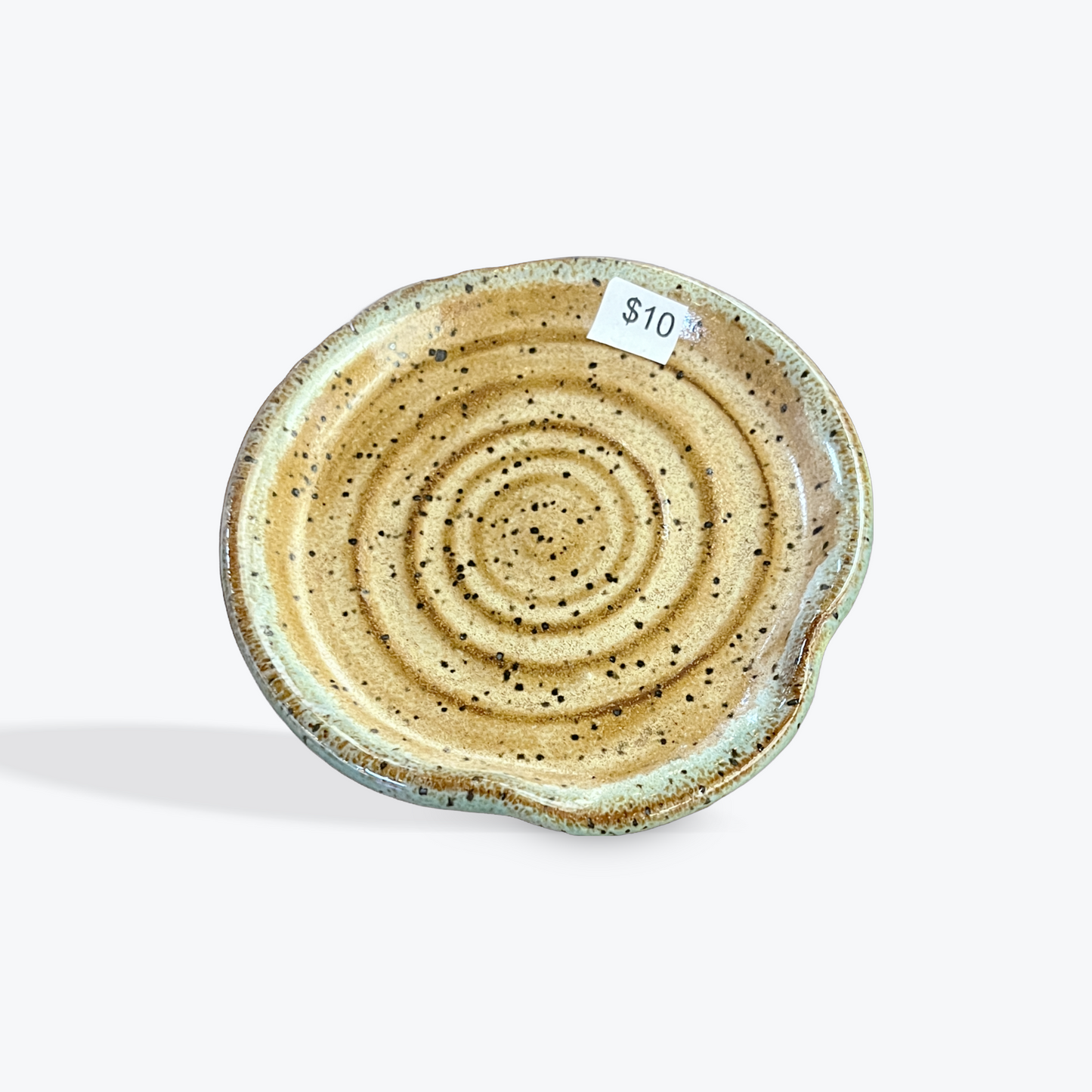 Wheel thrown ceramic tray with rustic artisan finish