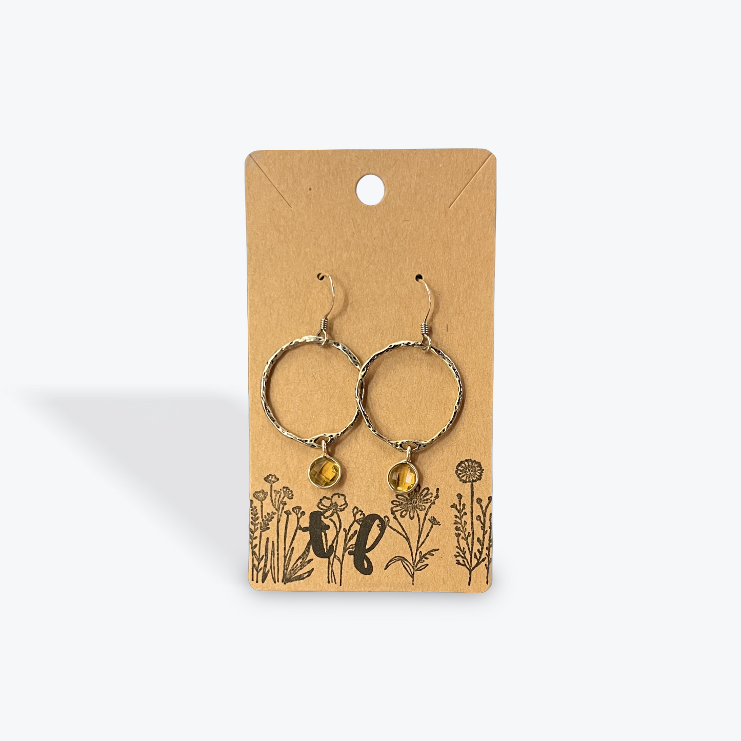 Artisan earrings handcrafted by Terri Fulbright with gemstones