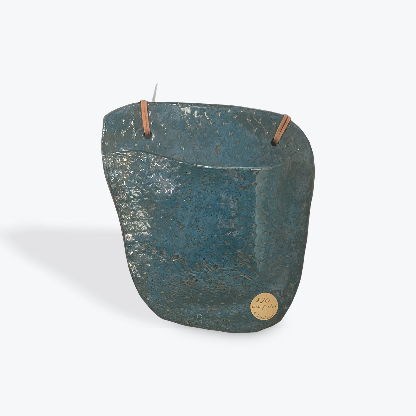 Handmade ceramic serving tray with natural glaze texture