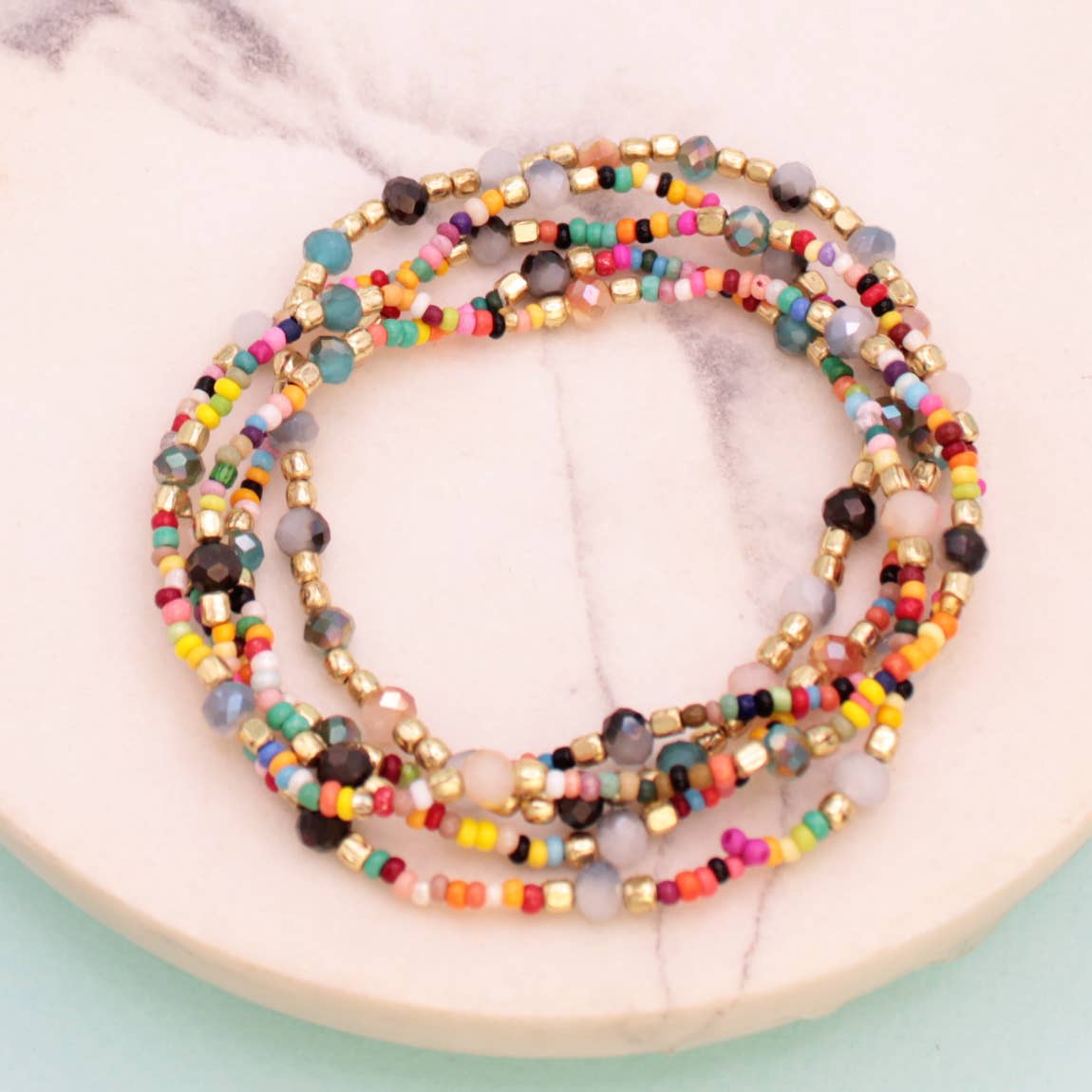 ZAD - Candy Bowl Multi Bead Stretch Bracelet Set