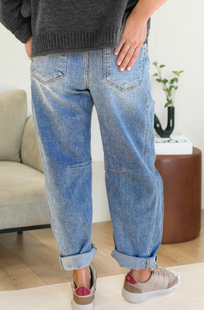 Lightweight Barrel Denim Pants