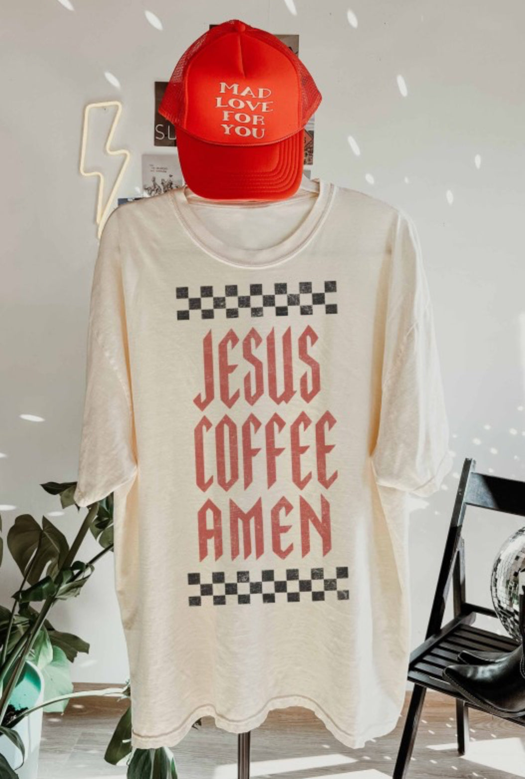 Jesus Coffee Amen Graphic Tee | Christian Boutique T-Shirt