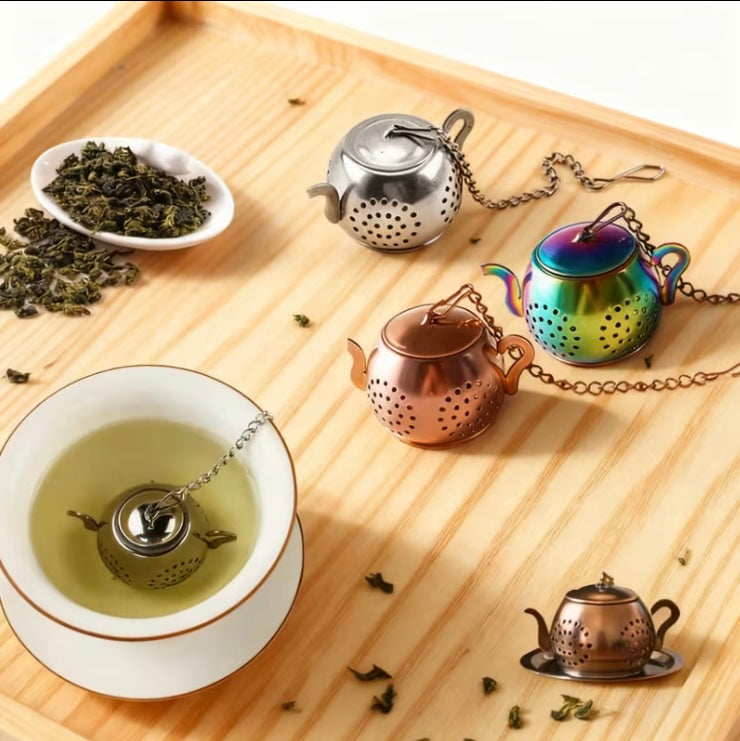 Mini Stainless Teapot Tea Diffusers – Cute & Functional Loose-Leaf Tea Accessory