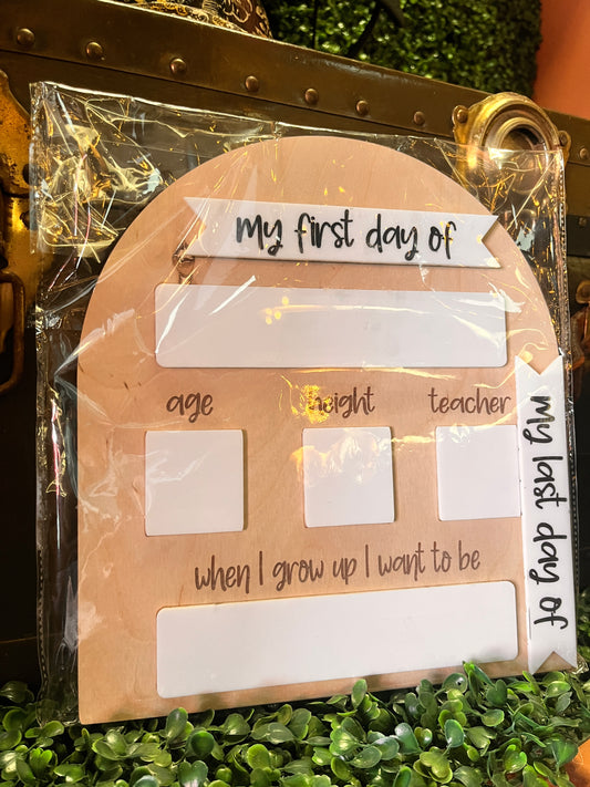 Barnstone Goose school day tracker frame reusable chalkboard for first and last day photos