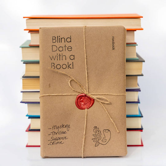 Wrapped mystery book blind date with a book selection