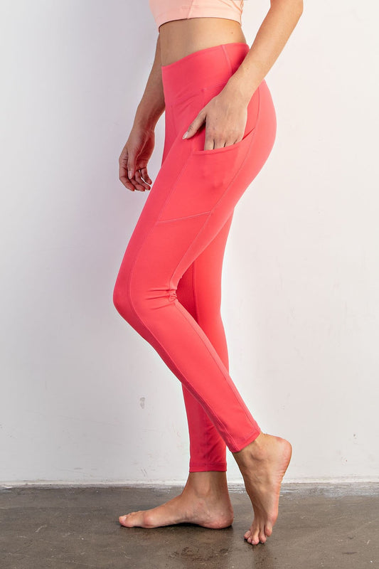Butter soft high waisted leggings with pockets in boutique style
