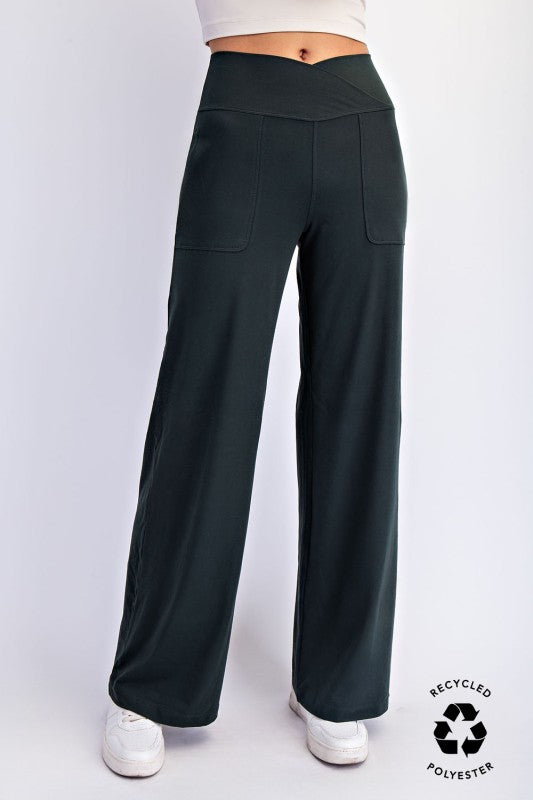 Butter soft wide leg athletic pants with pockets and stretch