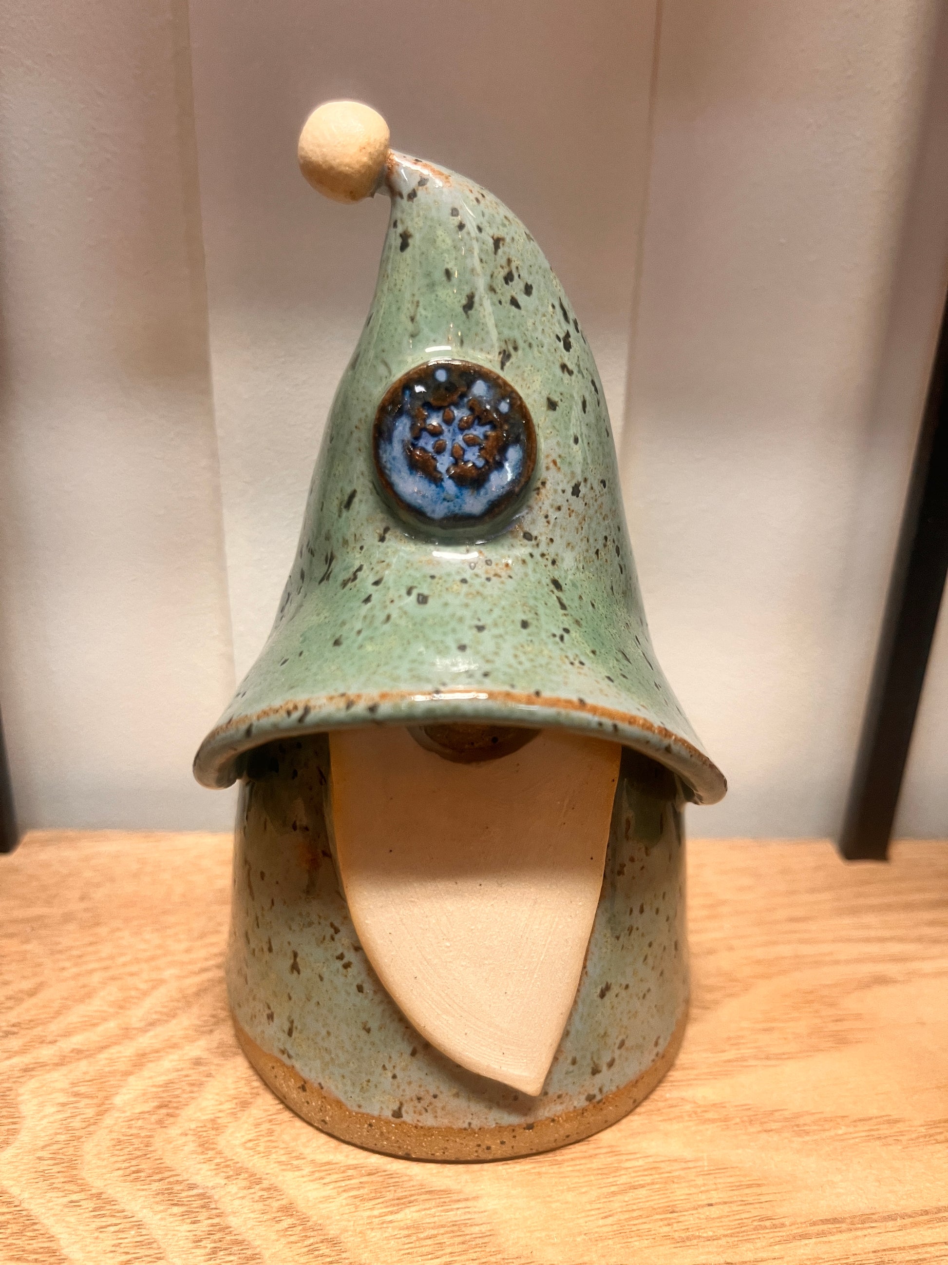 Artisan ceramic gnome handcrafted by Grace Williams