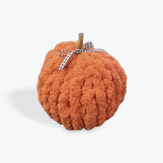 Handmade chunky knit pillow by The Cozy Corner with soft yarn design