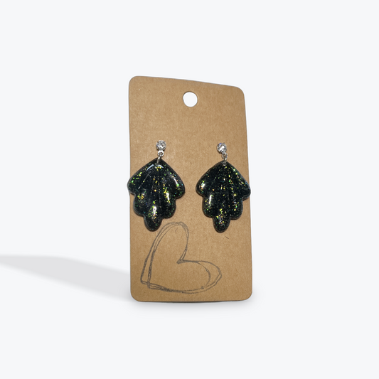 Earbobs handmade multicolor clay earrings with artistic design