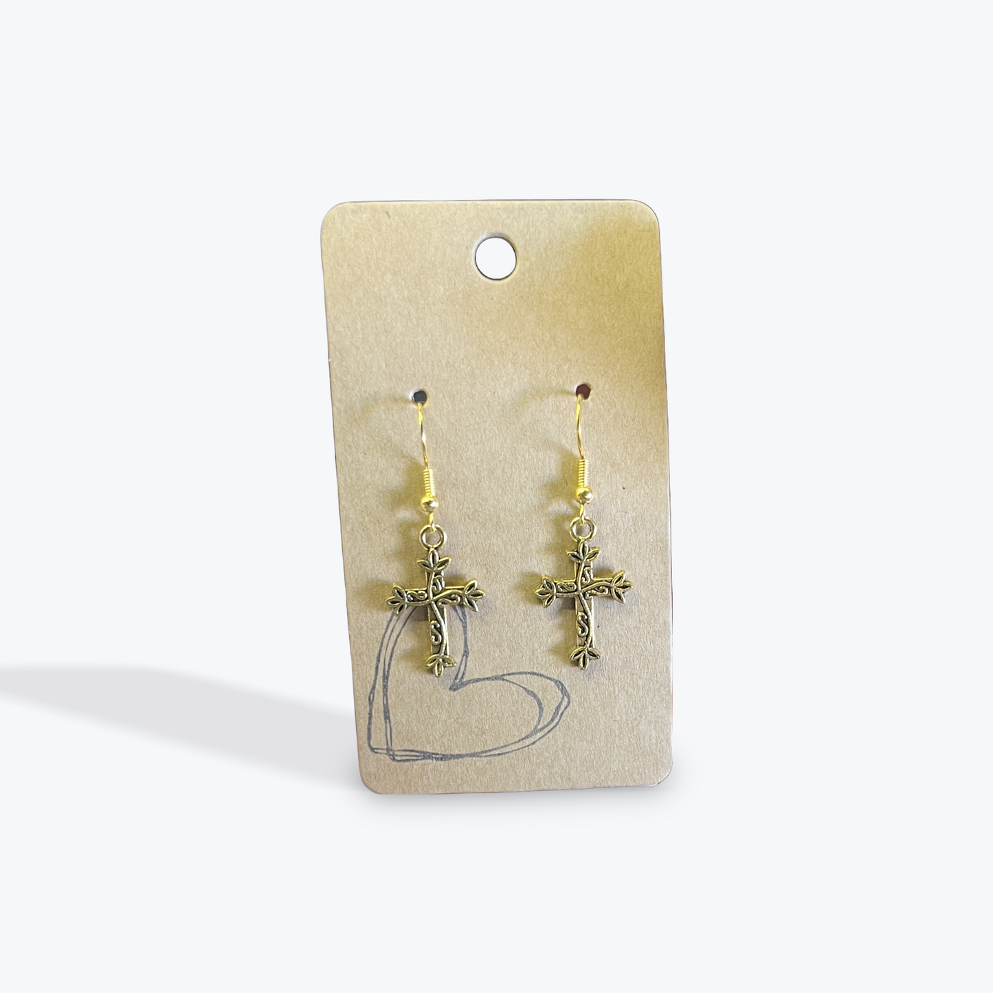 Neutral drop clay earrings handcrafted for unique style