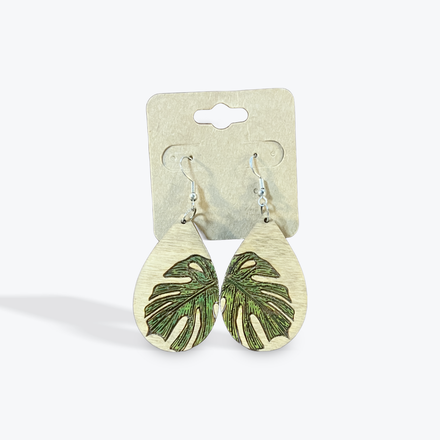 Mixed media earrings with beads and metal accents