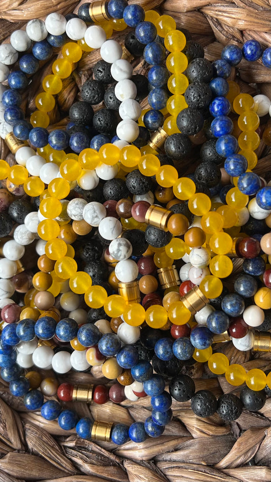 Handmade gemstone bracelet with authentic natural stones