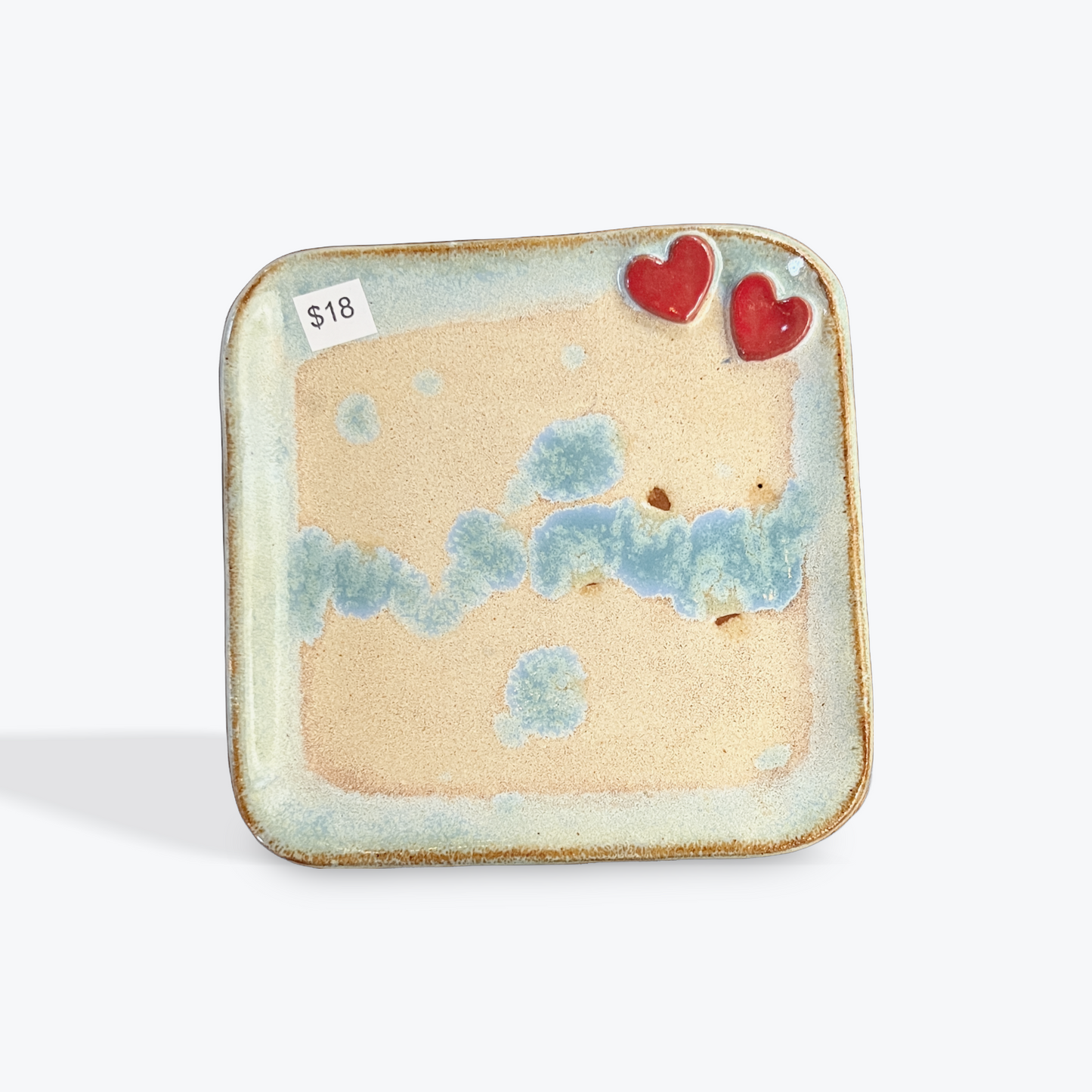 Functional handmade ceramic tray with food safe glaze