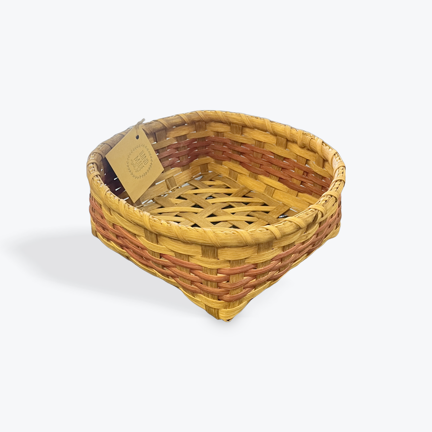 Rustic handmade basket for home storage and decoration