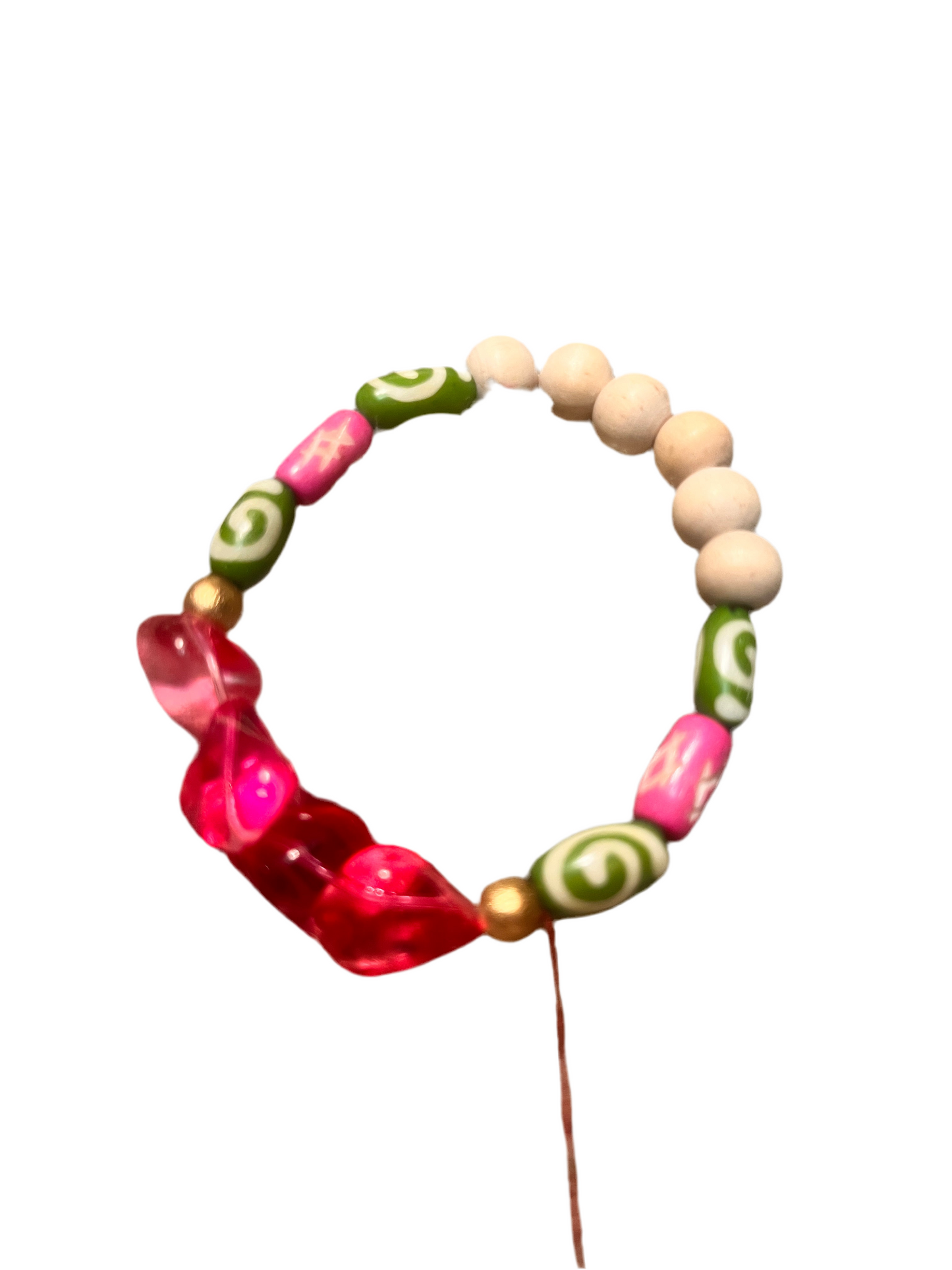Handmade beaded bracelet from Studio6212 with natural style