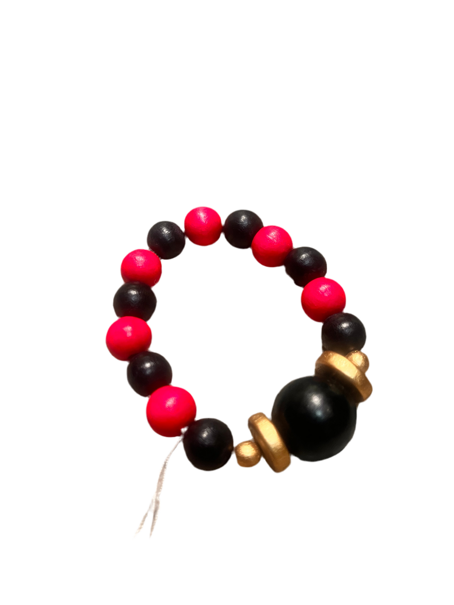 Handmade bracelet with mixed gemstone and wood beads