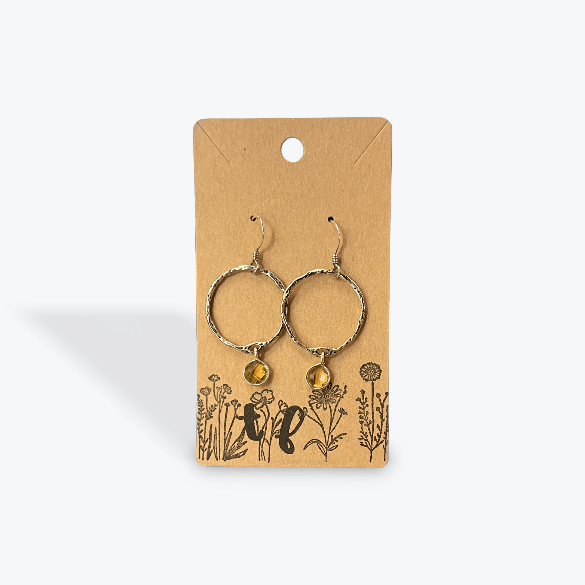 Artisan earrings handcrafted by Terri Fulbright with gemstones