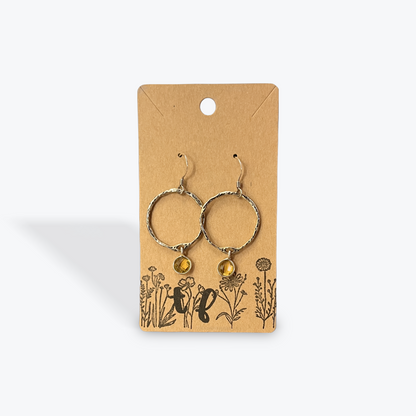 Artisan earrings handcrafted by Terri Fulbright with gemstones