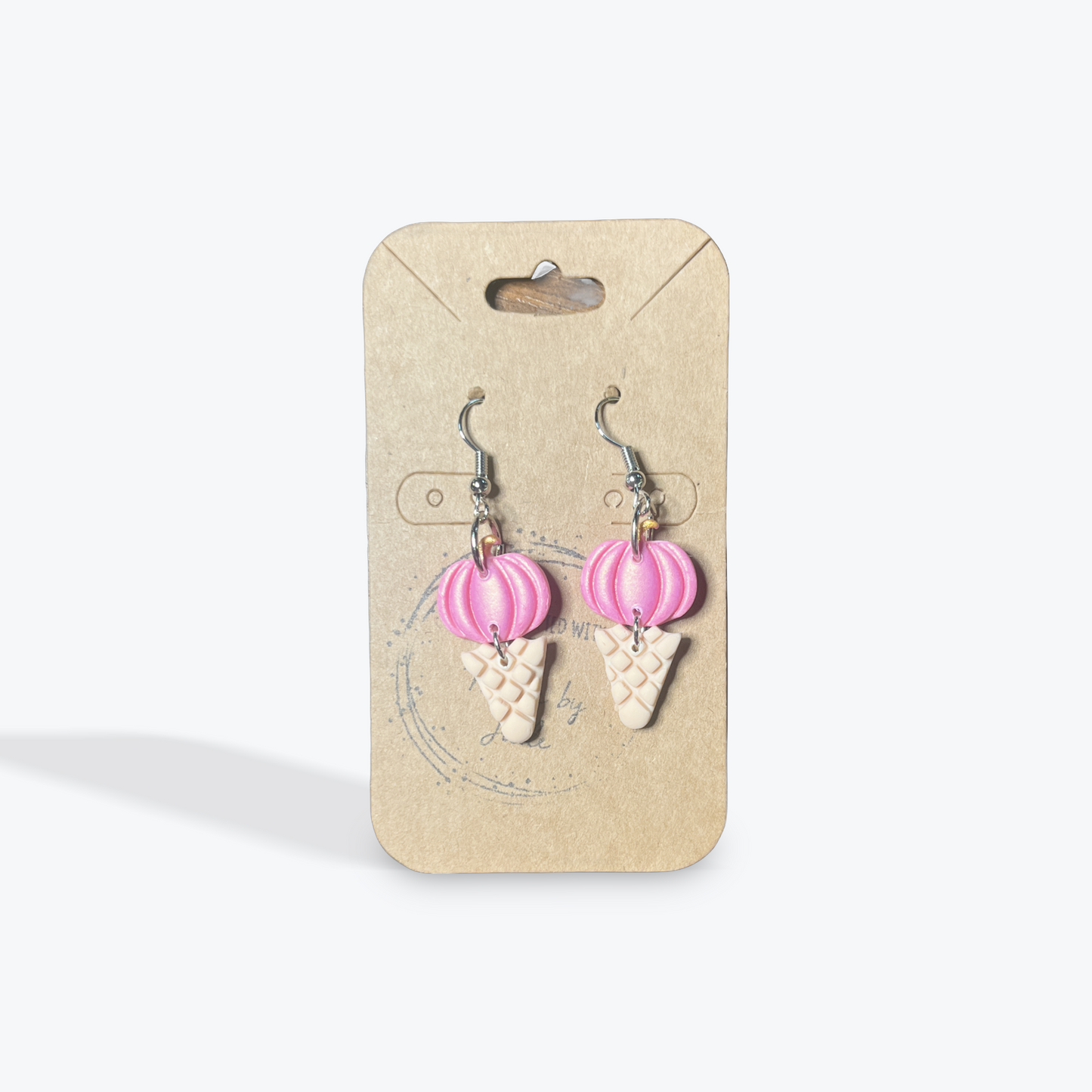 Artisan earrings with autumn tones and textures