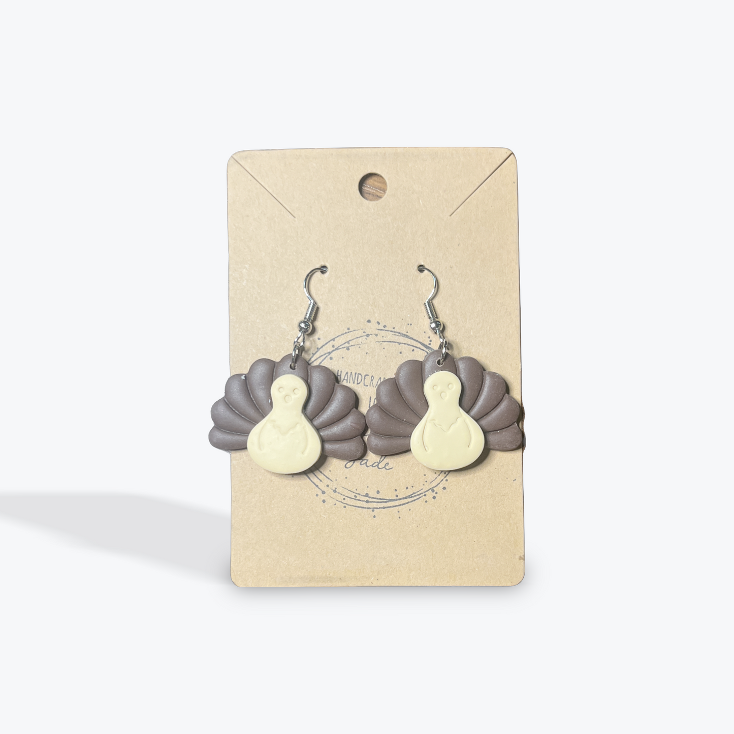Handmade earrings with warm fall inspired palette