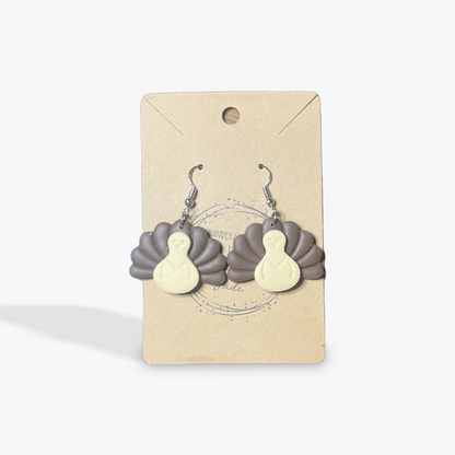 Handmade earrings with warm fall inspired palette
