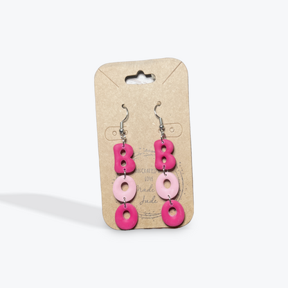 Seasonal clay earrings with playful handcrafted design