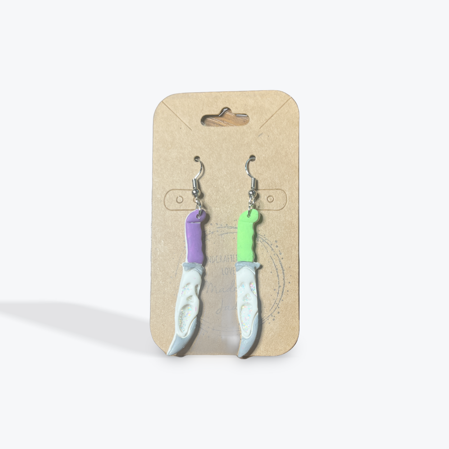 Autumn earrings with subtle mixed material accents