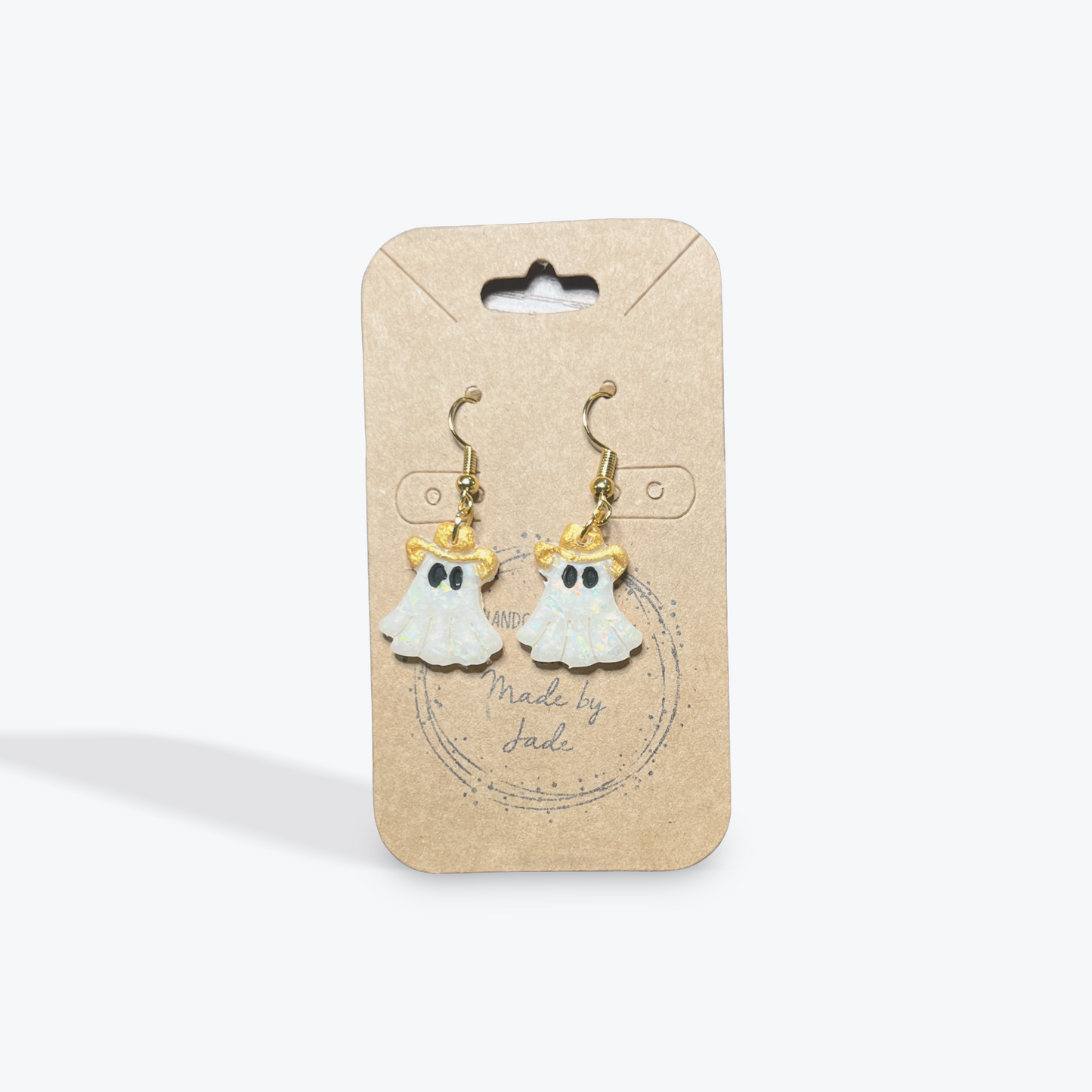 Handmade seasonal earrings with warm autumn tones