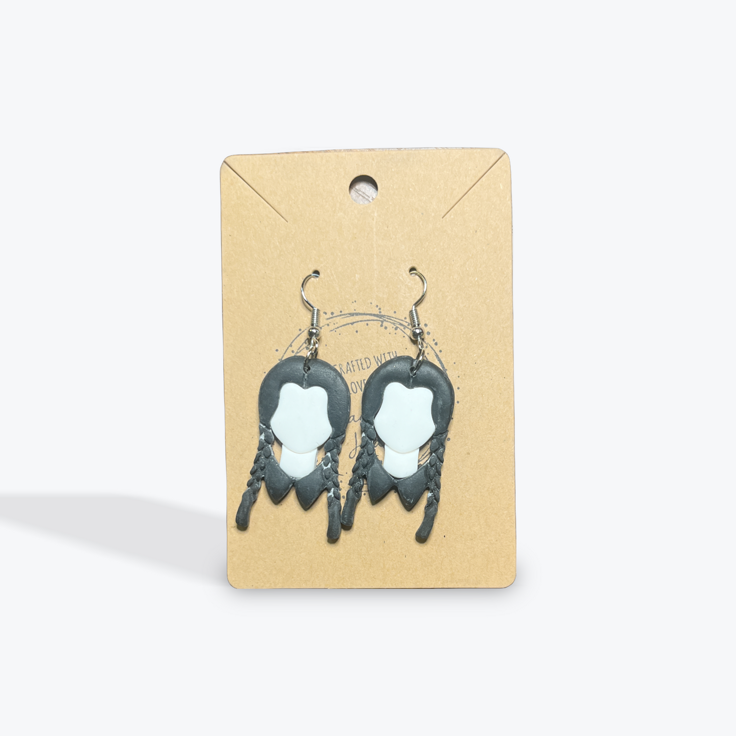 Autumn earrings with textured handcrafted details