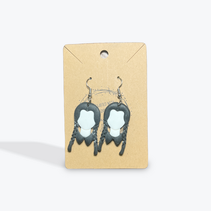 Autumn earrings with textured handcrafted details