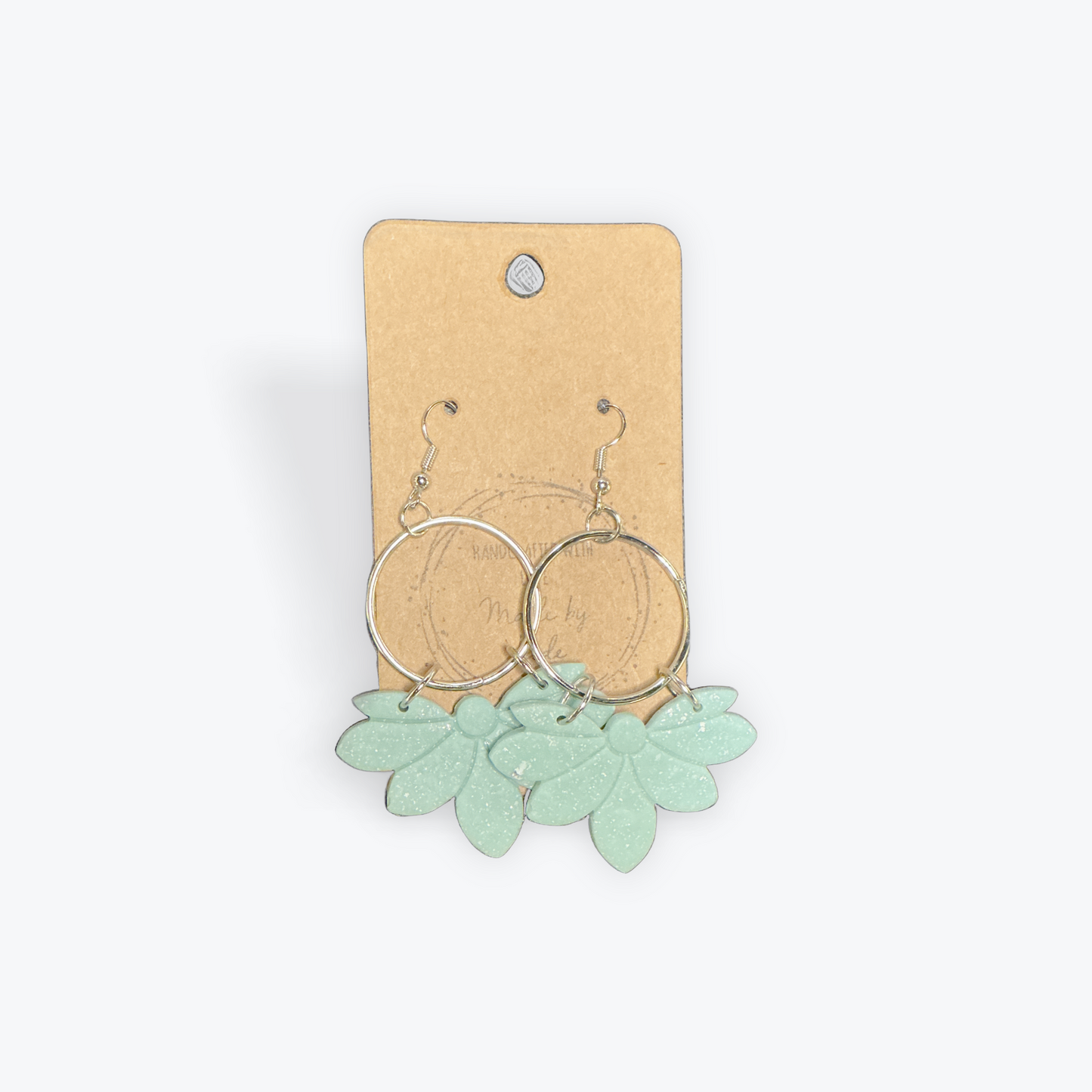 Lightweight handmade clay earrings with artisan flair