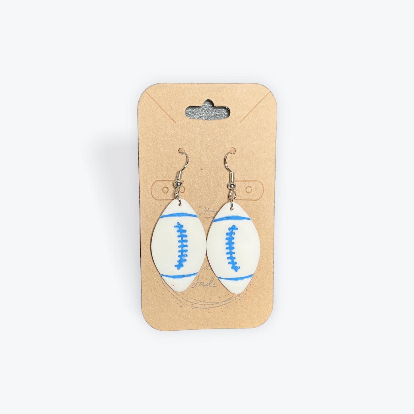 Handmade clay earrings with boho artisan style