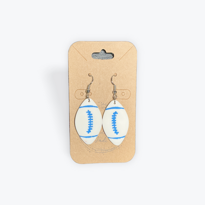 Handmade clay earrings with boho artisan style