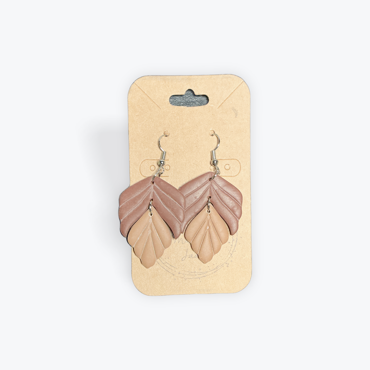 Artisan dangle earrings made with lightweight clay