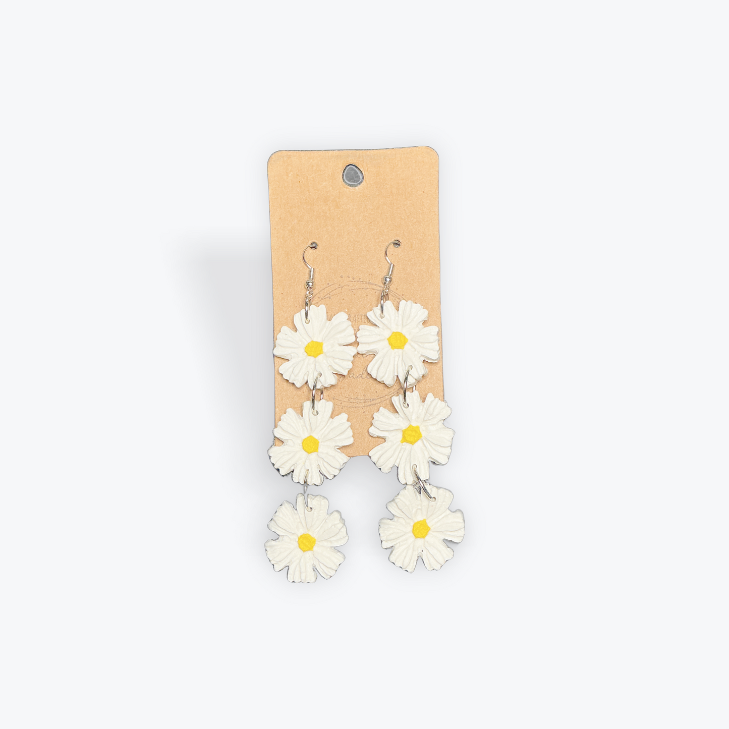 Lightweight polymer clay earrings in artisan style