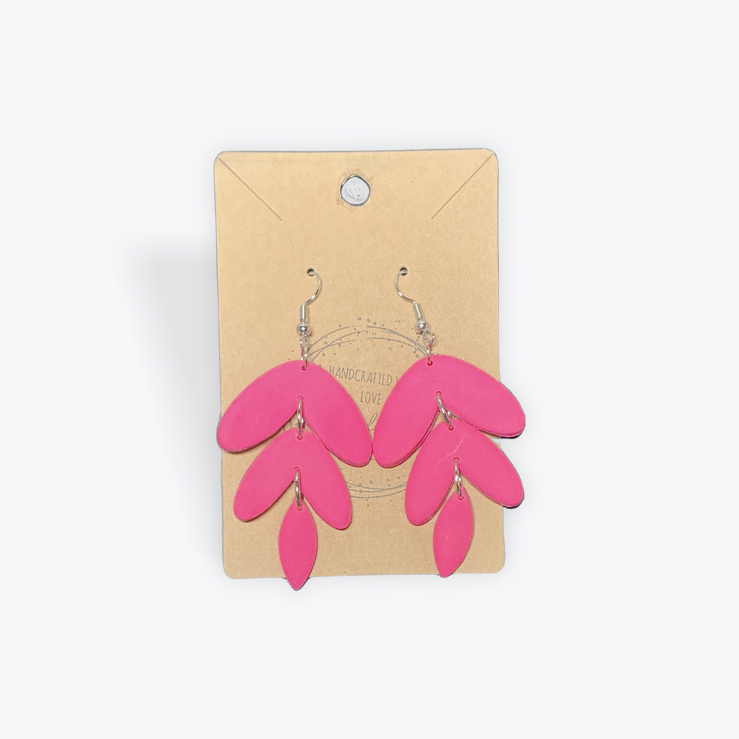 Handcrafted artisan clay earrings with natural texture