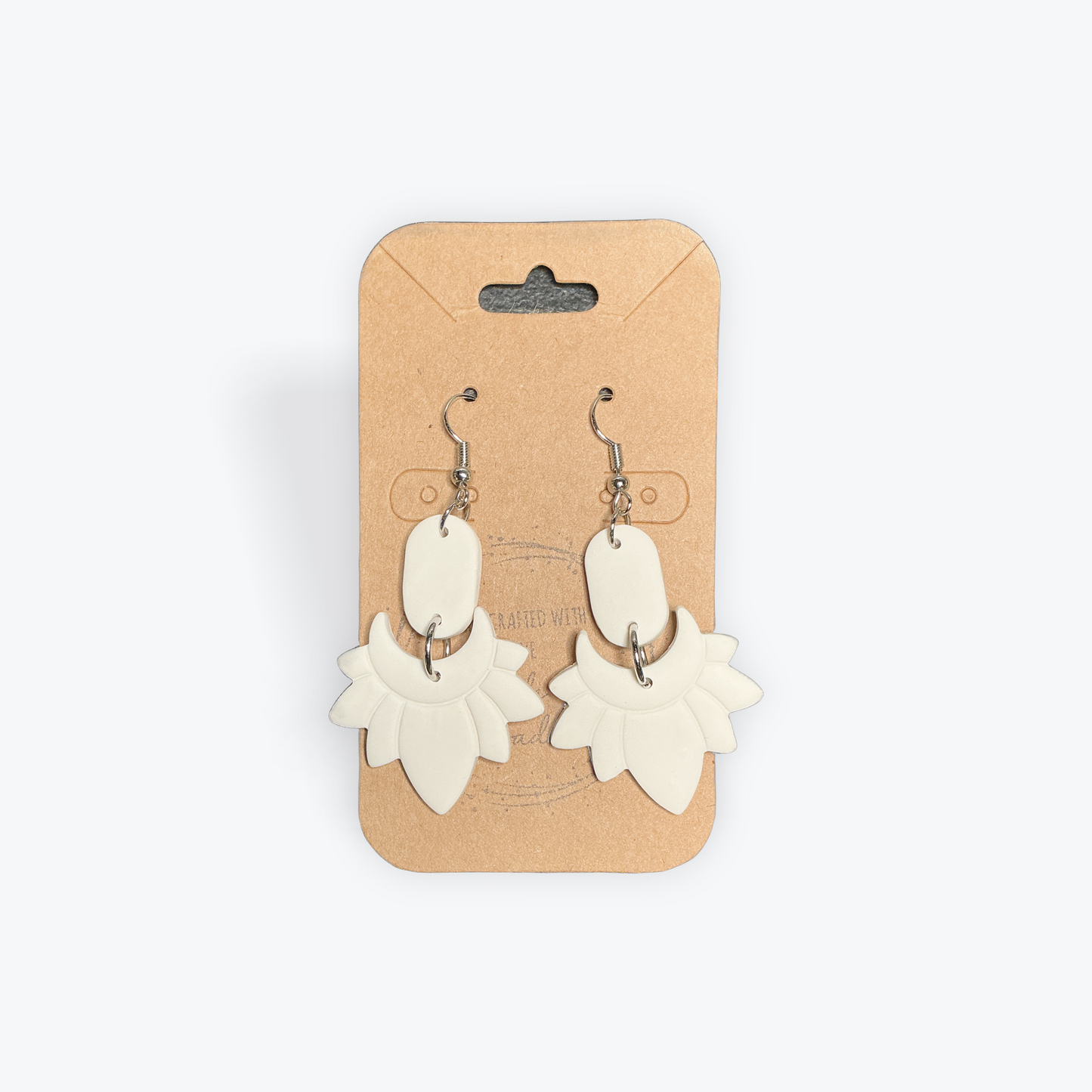 Elegant handmade earrings crafted from polymer clay