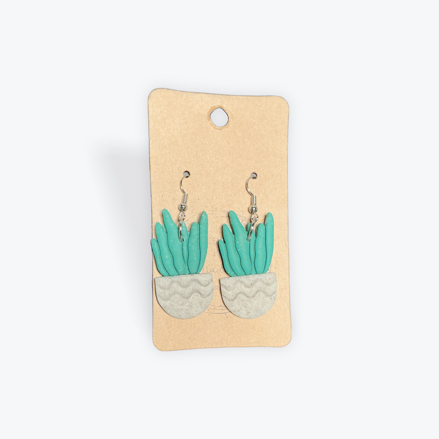 Handmade colorful clay earrings with unique texture