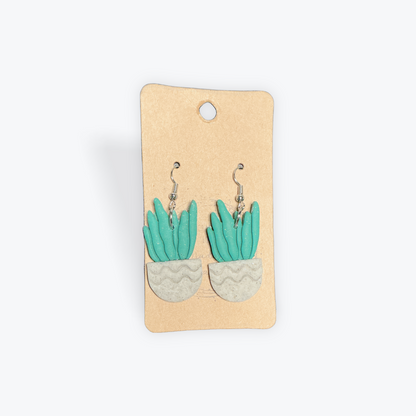 Handmade colorful clay earrings with unique texture