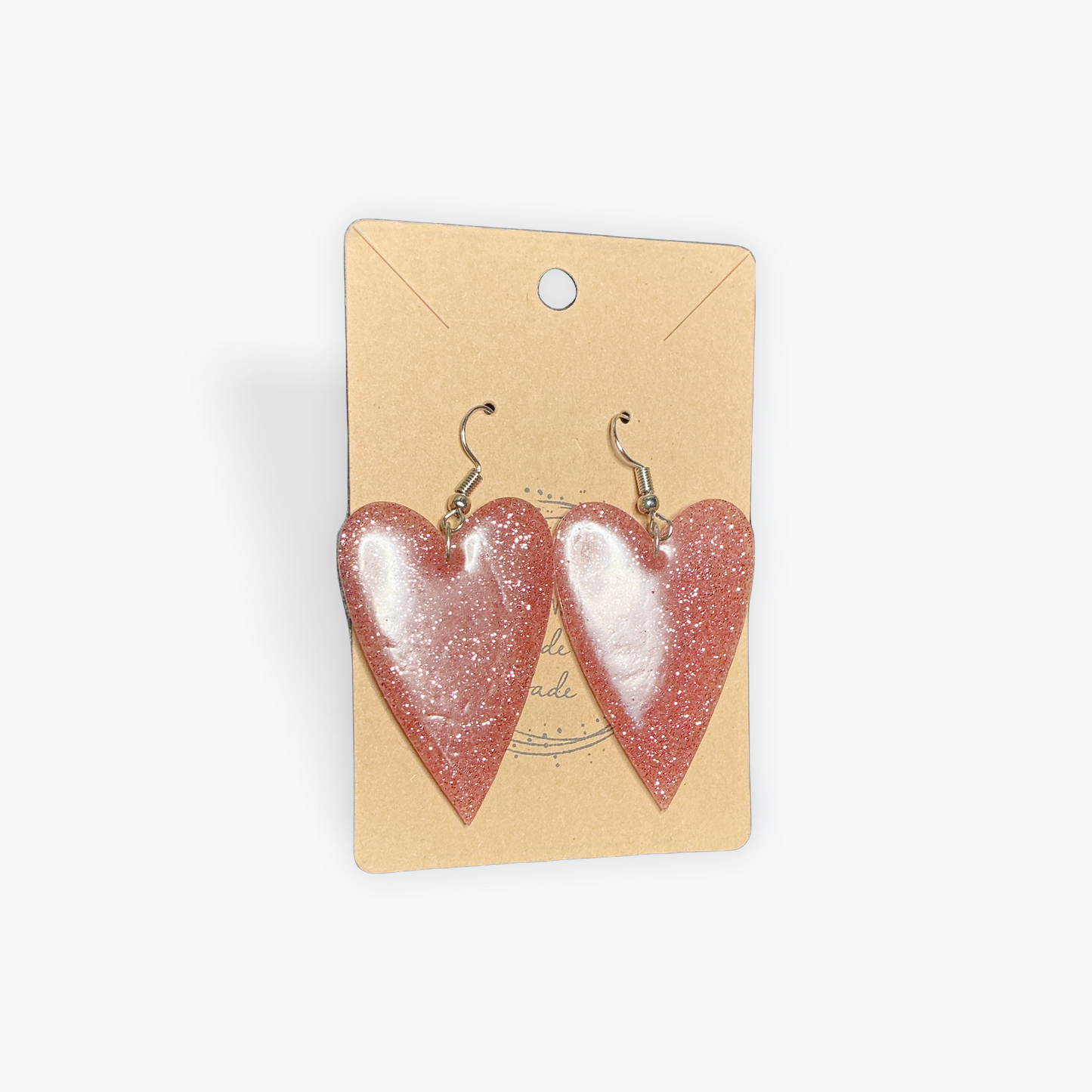 Handmade artisan earrings with lightweight clay drops