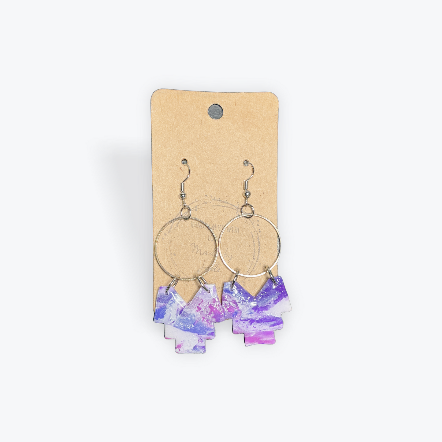 Artisan clay earrings with lightweight handmade detail